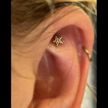 Load image into Gallery viewer, Hammered Star - 14k Gold end.