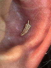 Load image into Gallery viewer, Feather - 14k Gold end.
