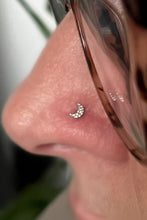 Load image into Gallery viewer, Hammered Moon - 14k Gold end -
