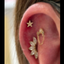 Load image into Gallery viewer, Hammered Star - 14k Gold end.
