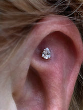 Load image into Gallery viewer, PEAR-CUT CZ- 14k Gold Attachment- JUNIPURR
