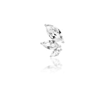Load image into Gallery viewer, MALICE - White CZ, 14k Gold end.
