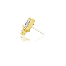 Load image into Gallery viewer, KARMA - white cz 14k gold end
