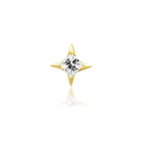 Load image into Gallery viewer, CORVIN- white cz 14k Gold end.
