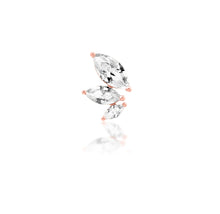 Load image into Gallery viewer, MALICE - White CZ, 14k Gold end.
