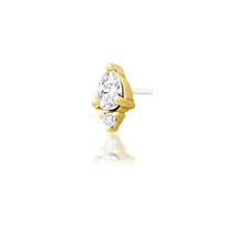 Load image into Gallery viewer, KARMA - white cz 14k gold end
