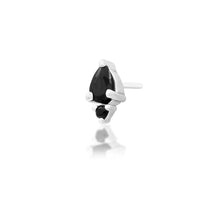 Load image into Gallery viewer, KARMA- Black cz 14k gold end.
