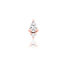 Load image into Gallery viewer, KARMA - white cz 14k gold end
