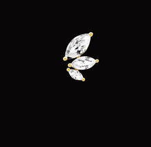 Load image into Gallery viewer, MALICE - White CZ, 14k Gold end.
