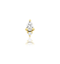 Load image into Gallery viewer, KARMA - white cz 14k gold end
