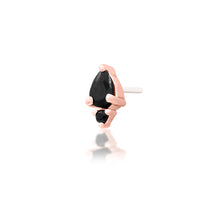 Load image into Gallery viewer, KARMA- Black cz 14k gold end.
