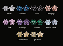 Load image into Gallery viewer, 6 Petal Titanium gem flower - threadless
