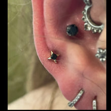 Load image into Gallery viewer, CORVIN - Black cz - 14k Gold end
