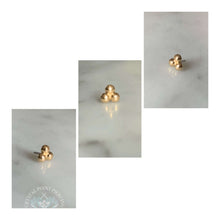 Load image into Gallery viewer, Gold Tri-bead - 14k Gold end.
